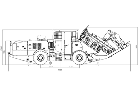 Outside Dimensions of Jombo Drill - Side View